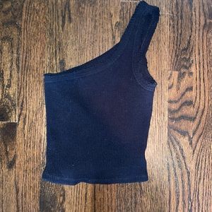 Urban Outfitters black one shoulder top